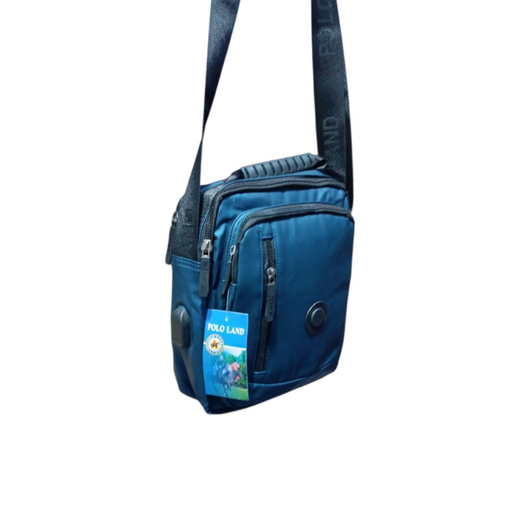 Tas slempang pria POLO LAND 5 ruang bahan tebal