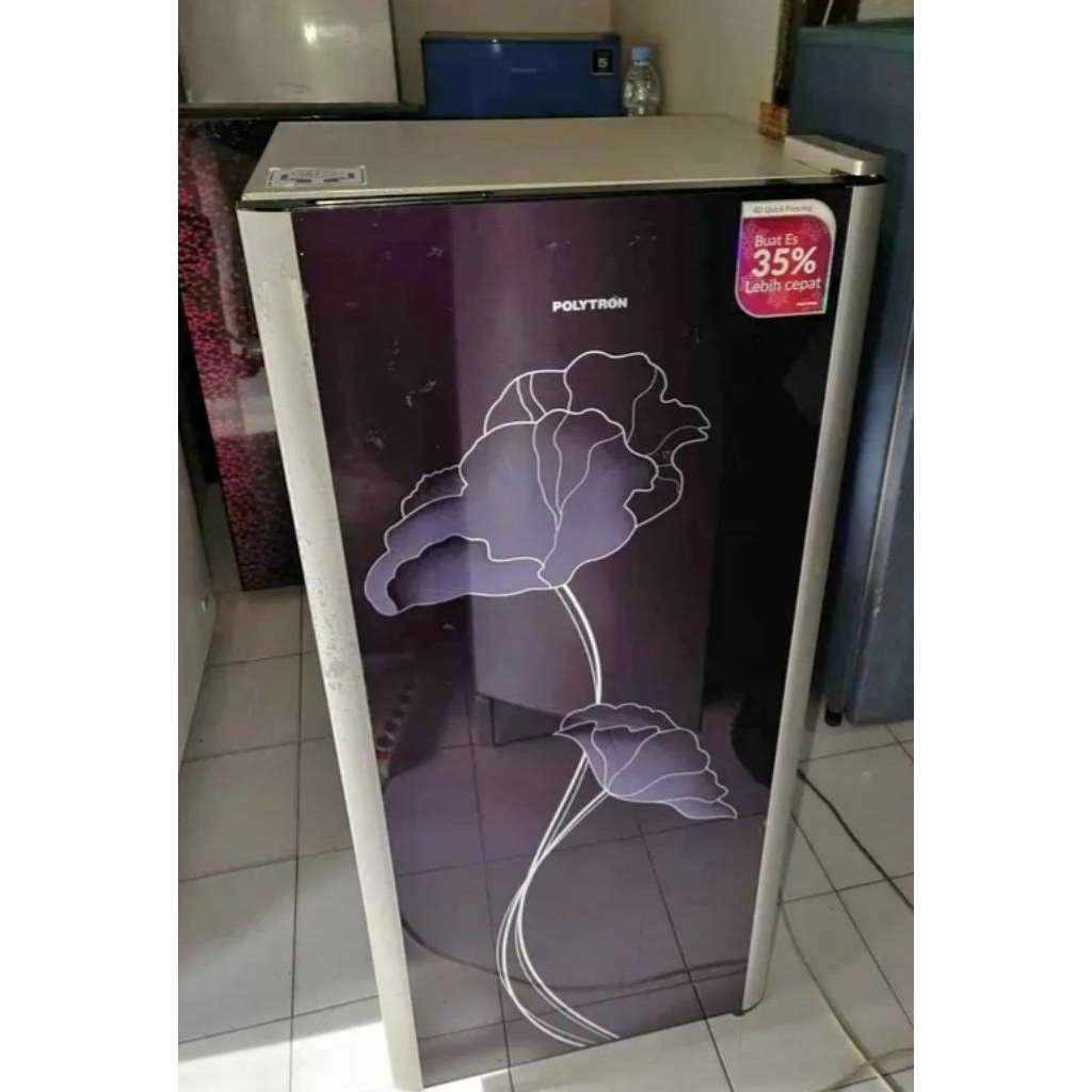 KULKAS POLYTRON 1 PINTU TAMPERE GLASS SECOND