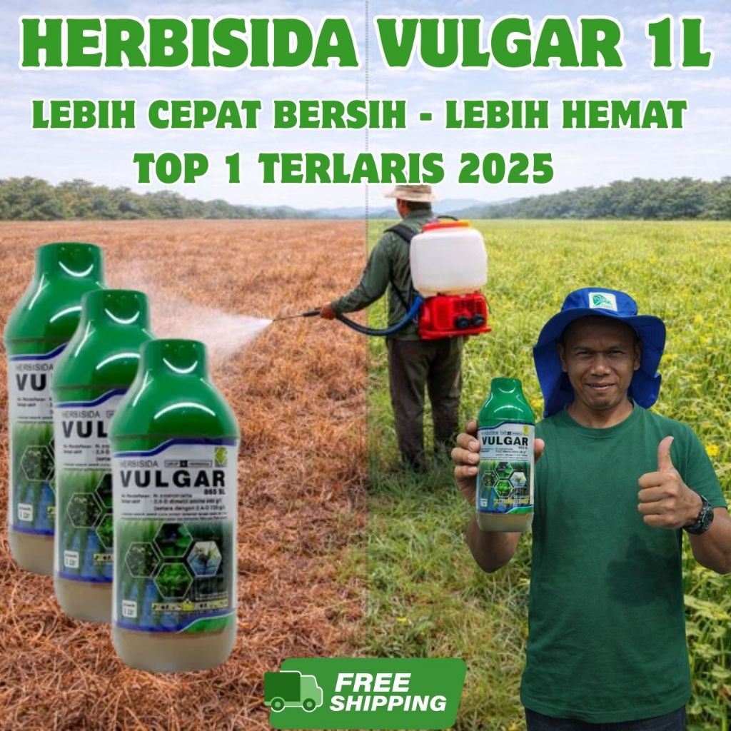 [ ORIGINAL ] HERBISIDA VULGAR 1L Pembasmi Rumput Ampuh Pembasmi Rumput Liar Gulma Instan, Top 1 Terl