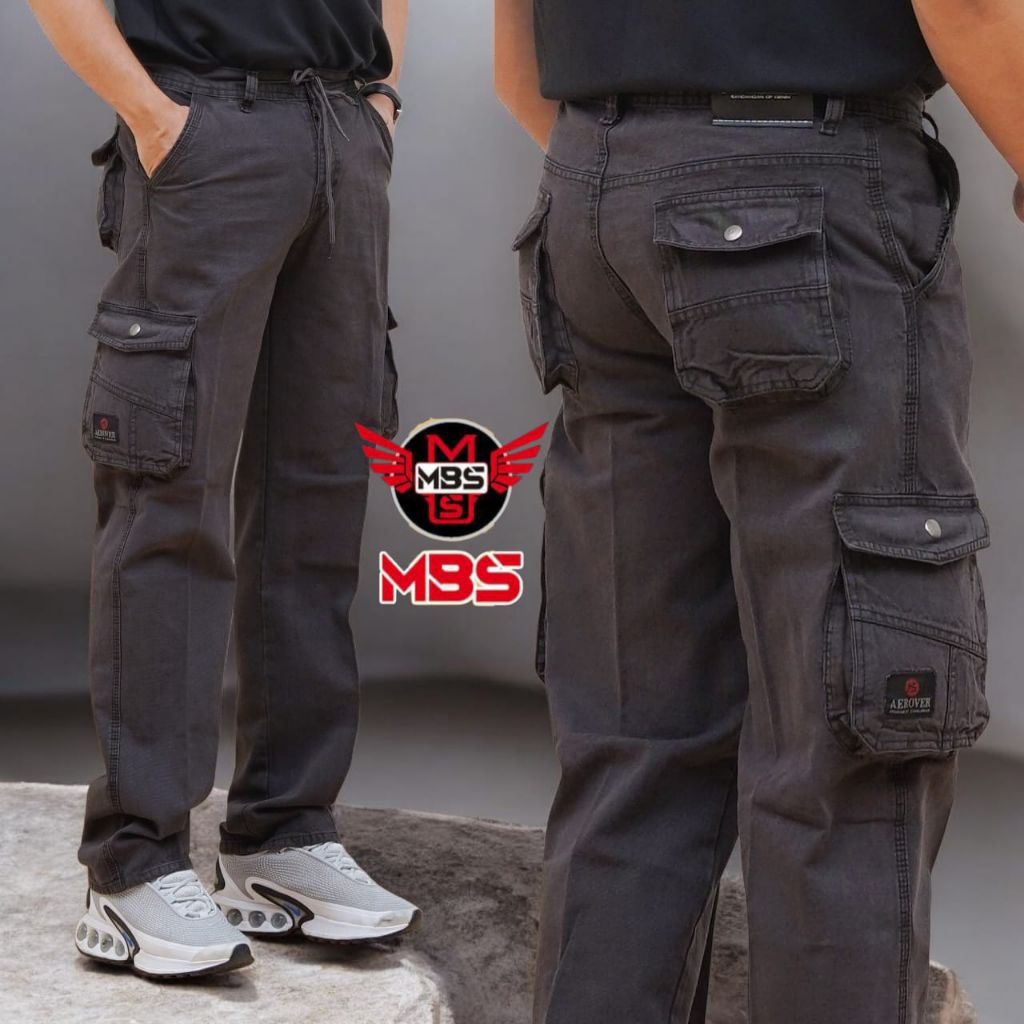 [ MBS LINE ] Celana Panjang Pria Semi Jeans Celana Cargo Panjang Pria Tebal Celana Panjang Kimpol Se