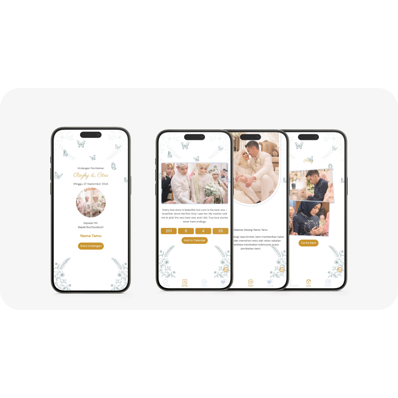 Undangan Nikah Digital Desain elegan - Paket Silver