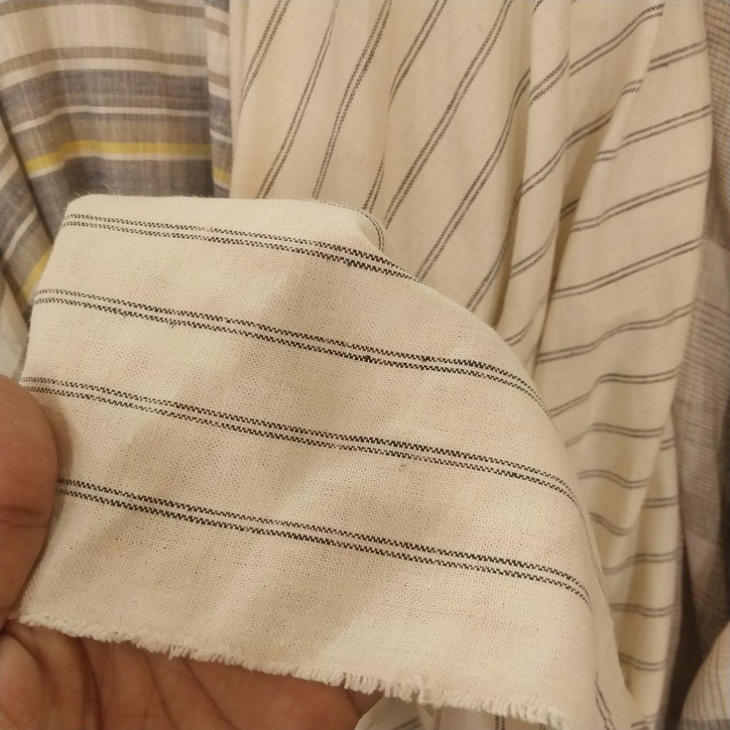 Kain/Bahan/Katun linen/Salur/Linen katun
