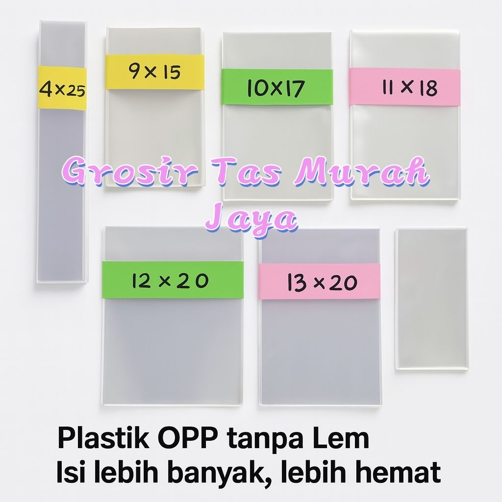 (100gr) PLASTIK OPP BAJU TEBAL PLASTIK OPP TEBAL TANPA LEM PLASTIK OPP AKSESORIS PLASTIK OPP SOUVENI