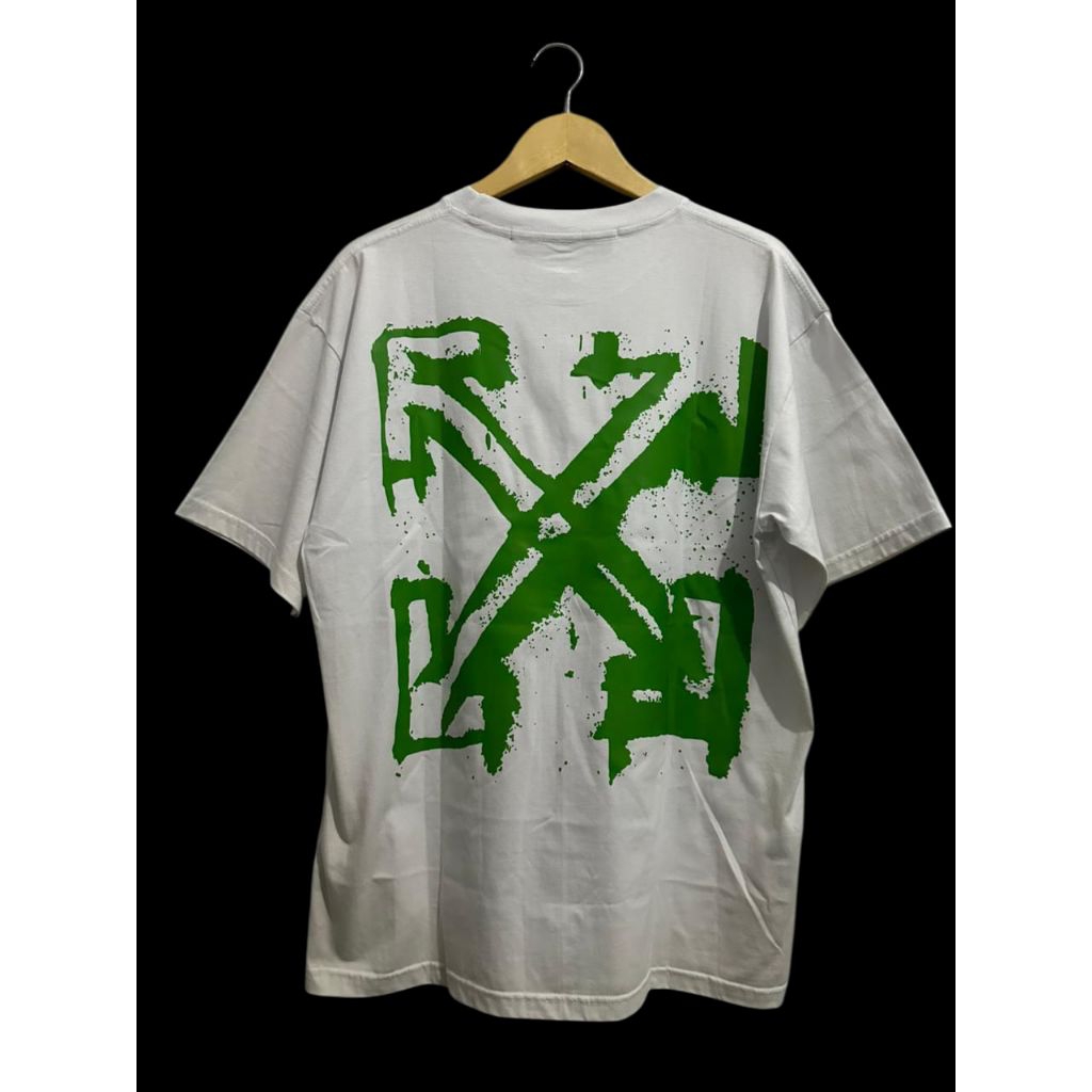 preloved kaos t-shirt off white ow putih size XL