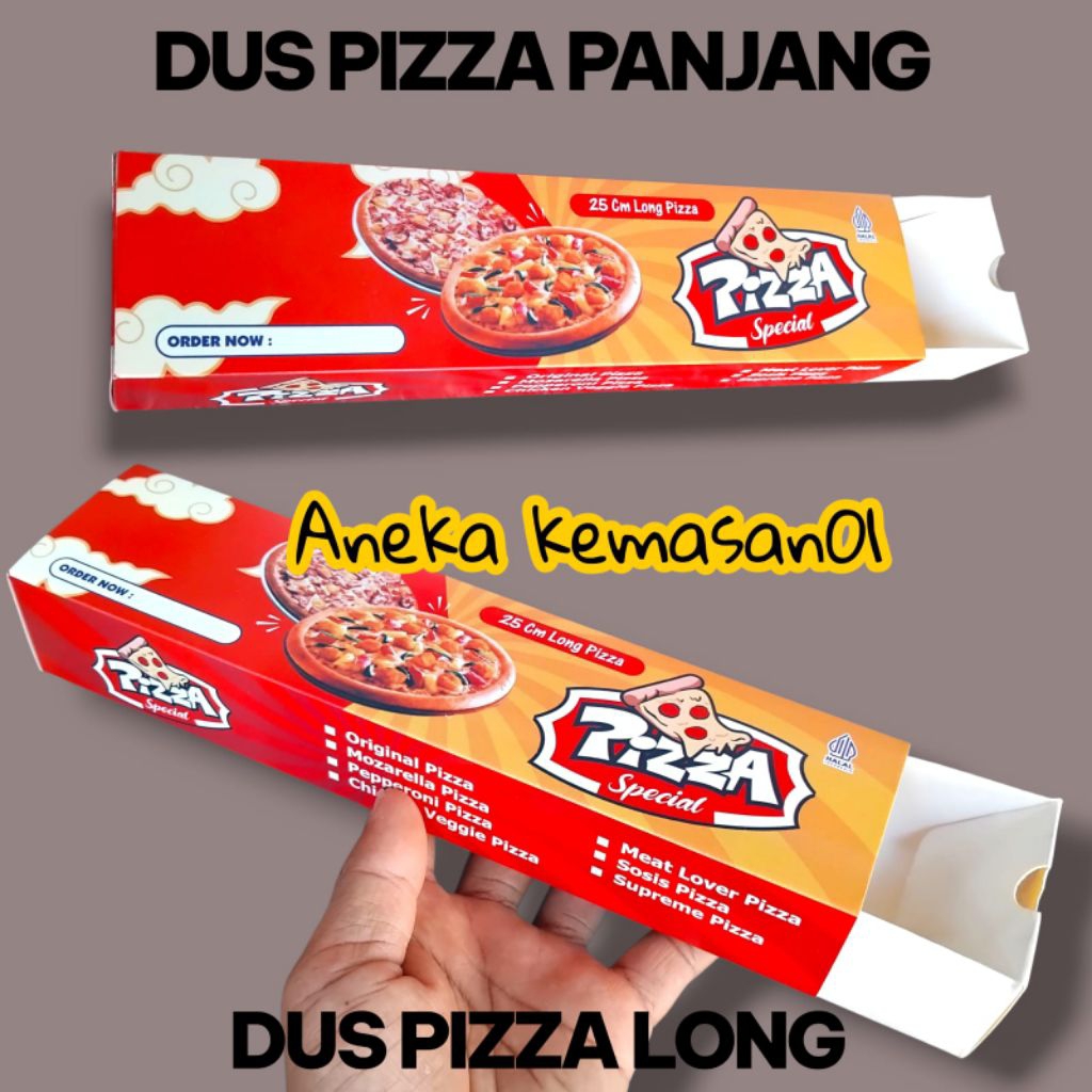 Dus pizza panjang / kemasan pizza / box pizza panjang / wadah pizzza