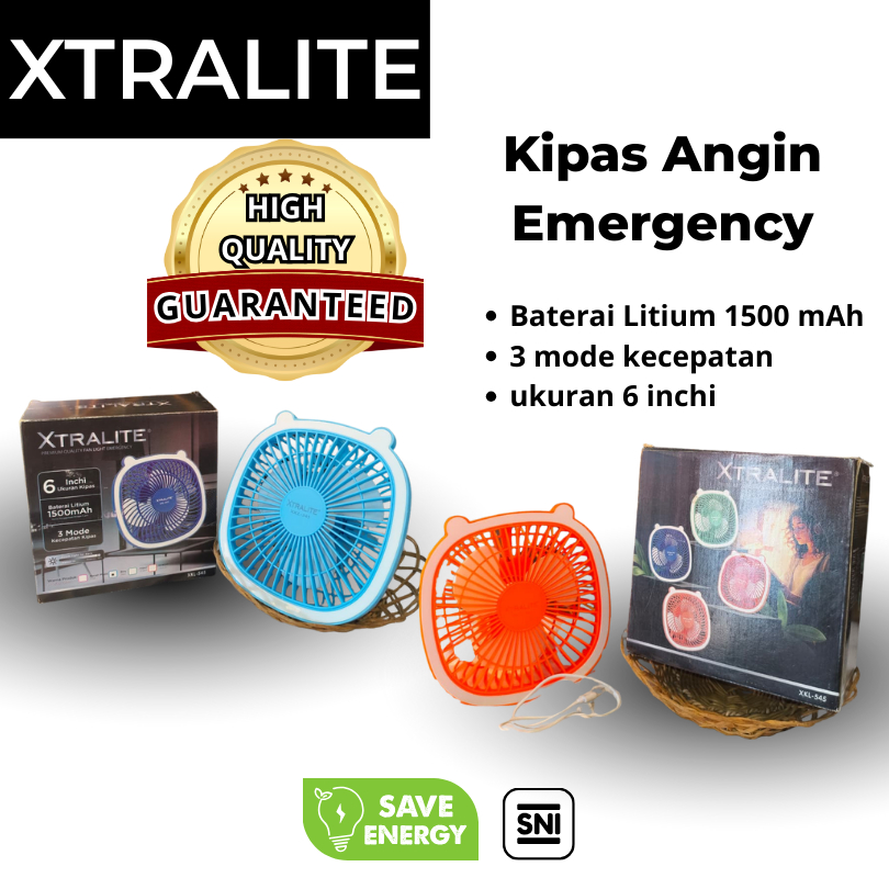 Kipas Angin Kipas Lampu Emergency Glory Xtralite Portable