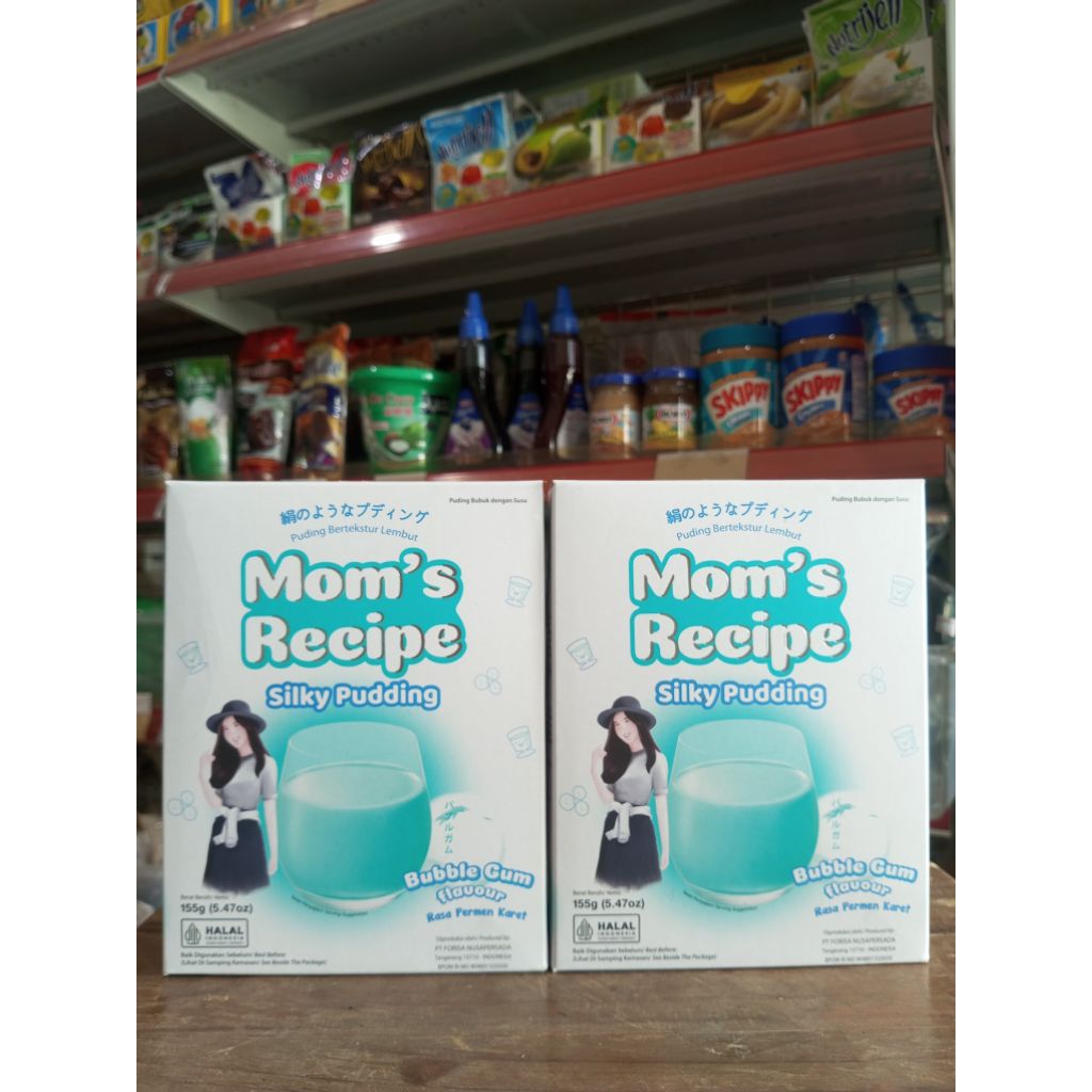 Mom's Recipe Silky Pudding Bubble gum Flavour 155gr | Silky Pudding Mom's Recipe Rasa Bubble Gum