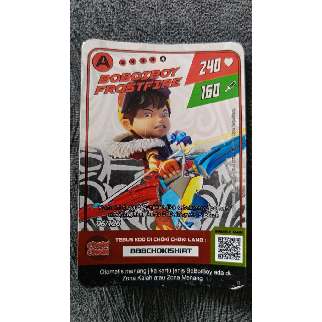 Kartu Boboiboy Choki-choki
