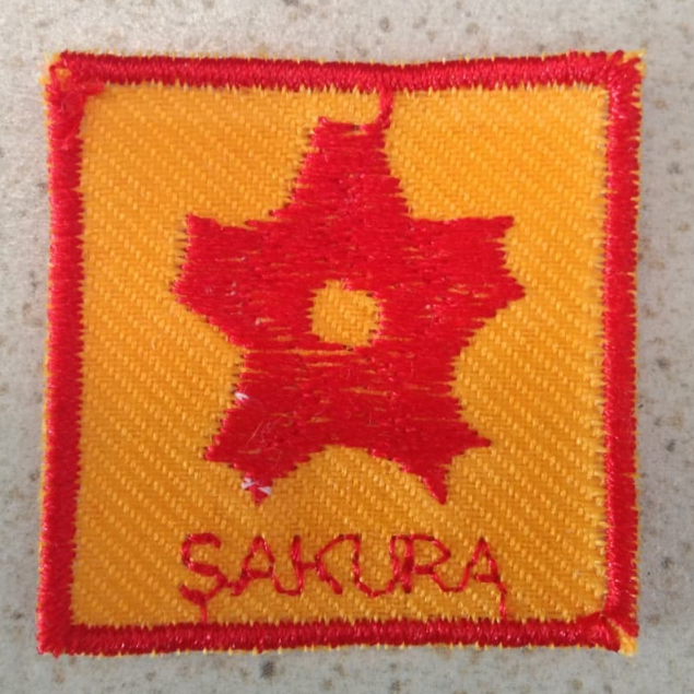 bet bordir tanda regu sakura / tanda regu pramuka sakura