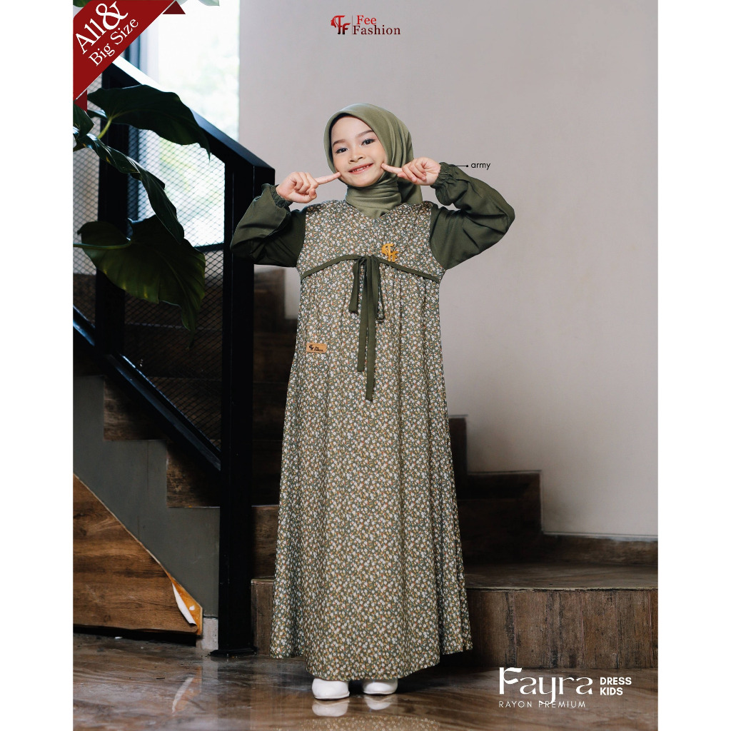 Dress Kids Fayra Fee Fashion Gamis Anak Rayon Premium