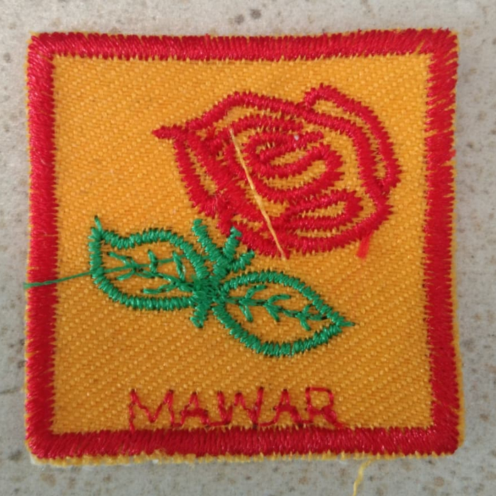 tanda regu pramuka mawar / bet regu mawar bordir