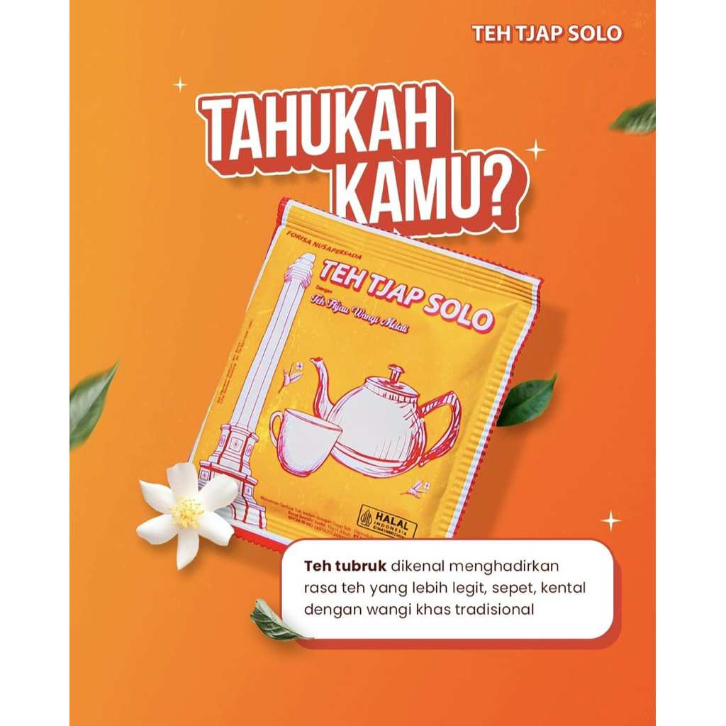 1 Sachet Teh Tcap Solo Bubuk Instan + Gula