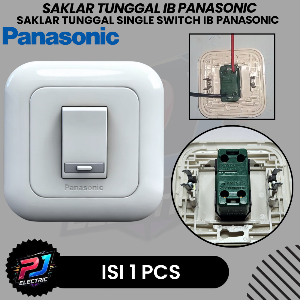 Panasonic Saklar Engkel / Single Switch IB Kecil Saklar Tunggal Inbow Warna Putih Original Panasonic