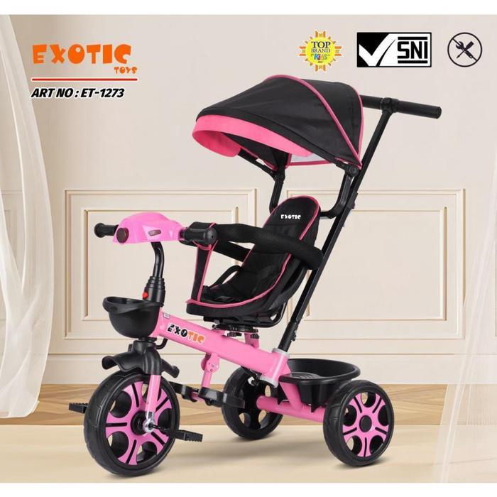 sepeda anak roda tiga exotic et 1273 sepeda stroller exotic 1273
