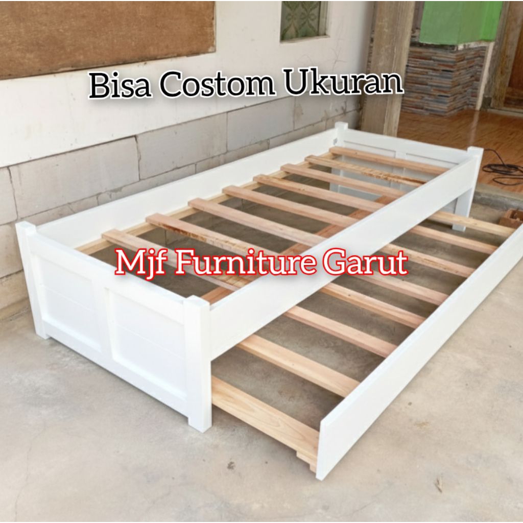 Tempat tidur kayu Sorong/Ranjang kayu laci/dipan Sorong/Tempat tidur Sorong minimalis/Tempat tidur a
