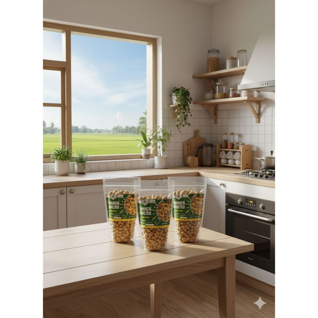 Cemilan Kacang Bawang Kemasan 250 Gram