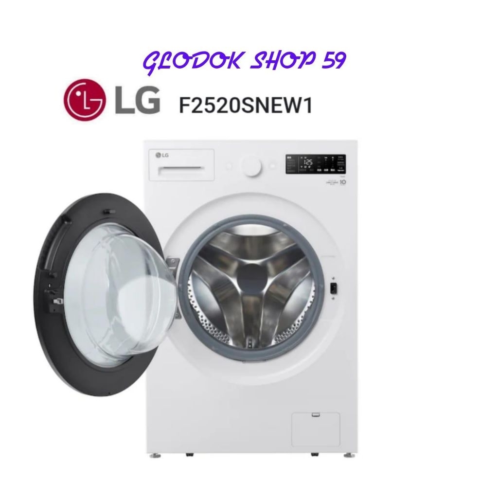 MESIN CUCI 20KG LG F2520SNEW1 FRONT LOADING AI DD INVERTER DIRECT DRIVE THINQ WIFI TURBO WASH NEW