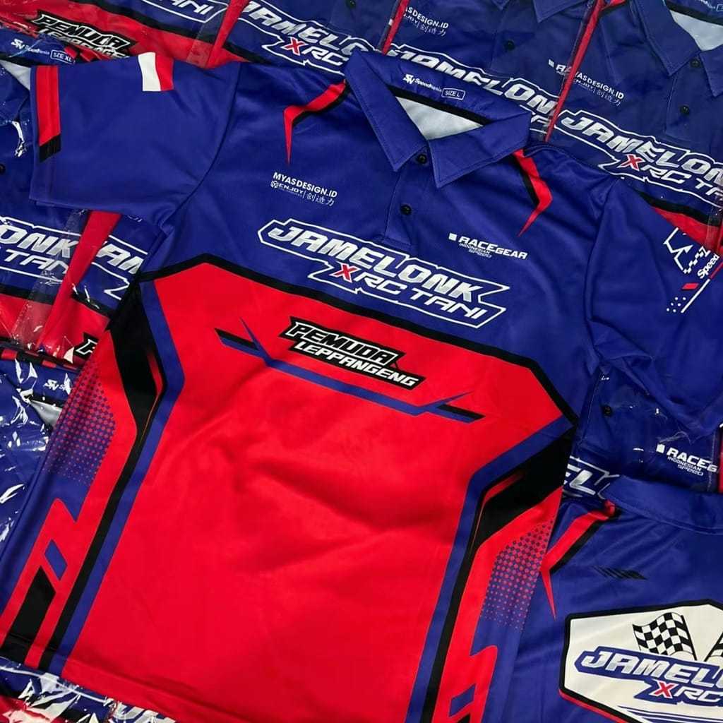 Jersey Kerah Polo Custom Jersey Racing Team Jersey Custom Nama Team Jersey Kerah Polo