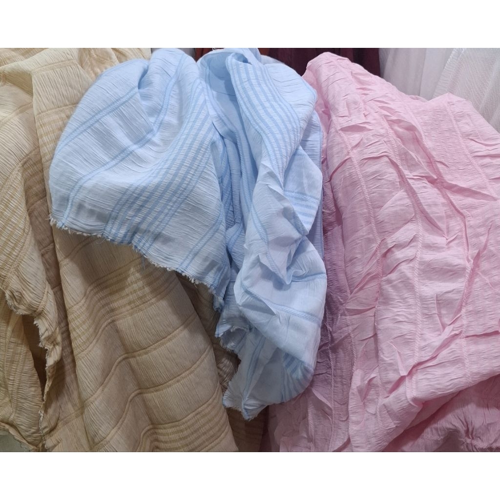 KAIN METERAN KATUN CRINKLE / PARIS CRINKLE / KRINGKEL GARMENT