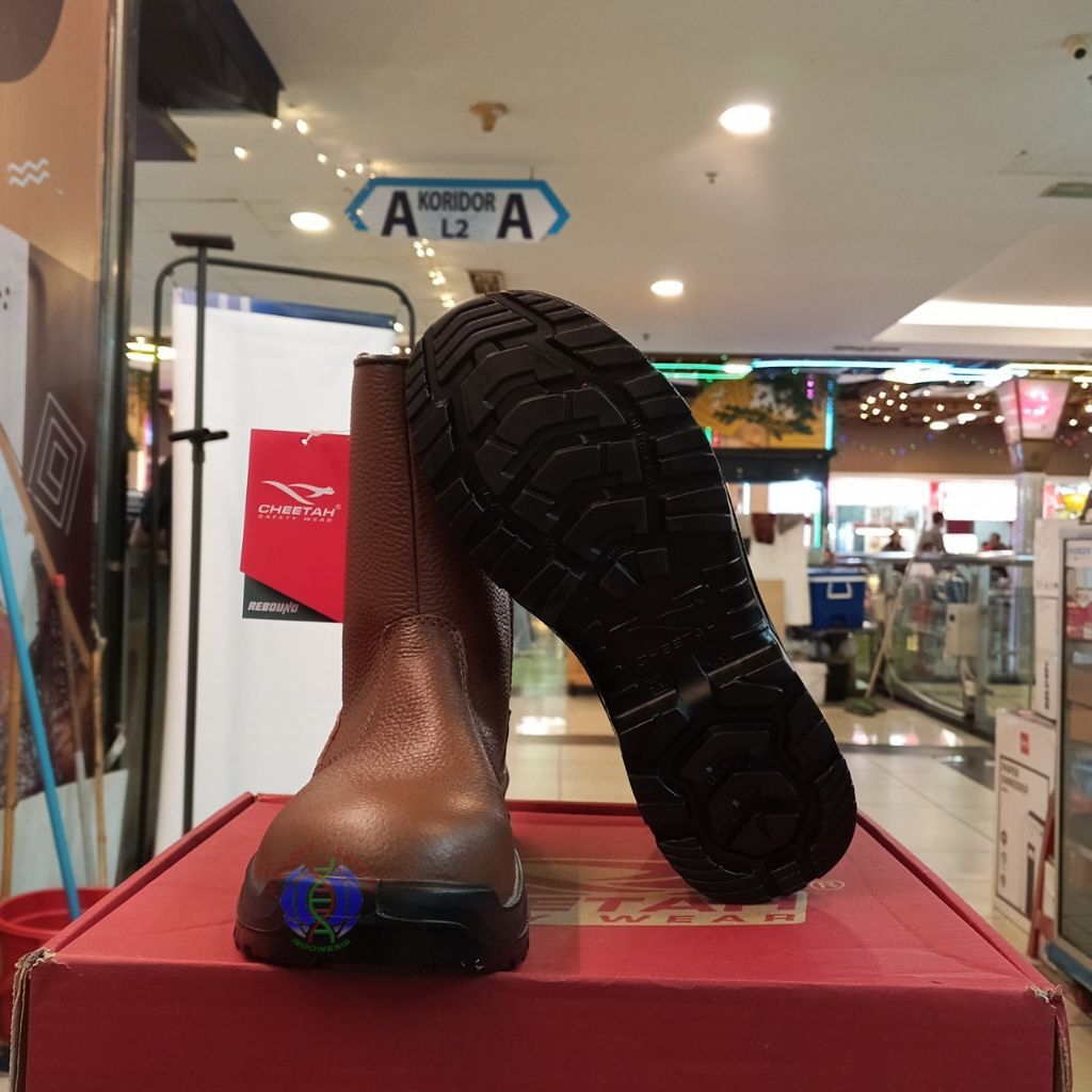Sepatu Safety Boot Cheetah 7288C Brown - Safety Shoes Cheetah Brown