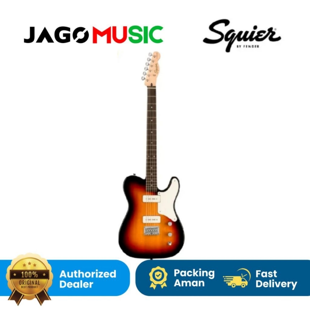 Squier Paranormal Series Baritone Cabronita Telecaster Electric Guitar 3-Tone Sunburst
