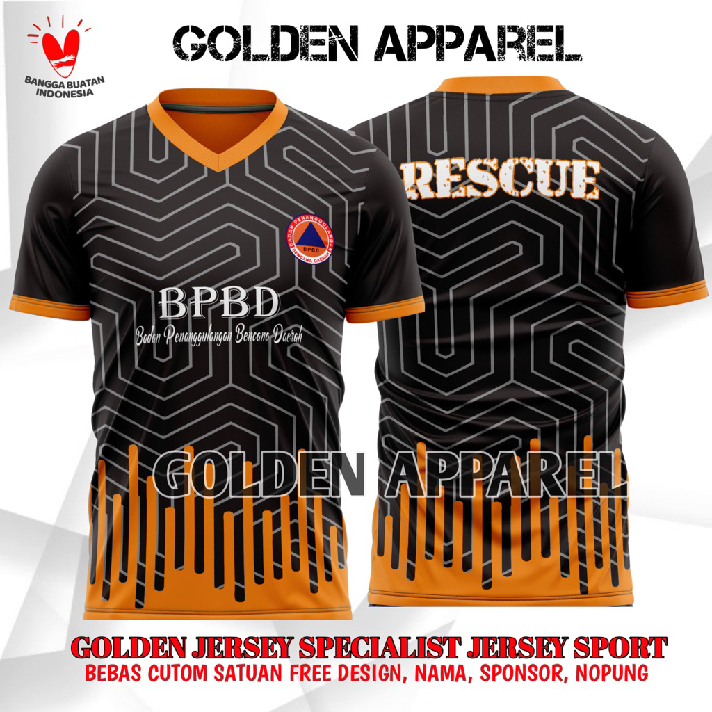 Kaos jersey bpbd custom/baju kaos bpbd murah/kaos jersey badan penanggulangan bencana daerah