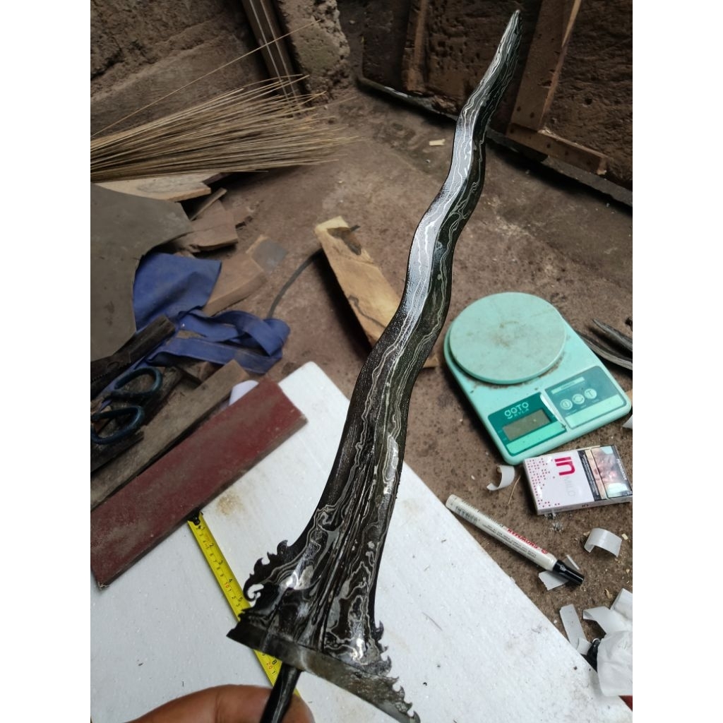 bilah keris bali luk7 .-+35cm garap standart (ts8)