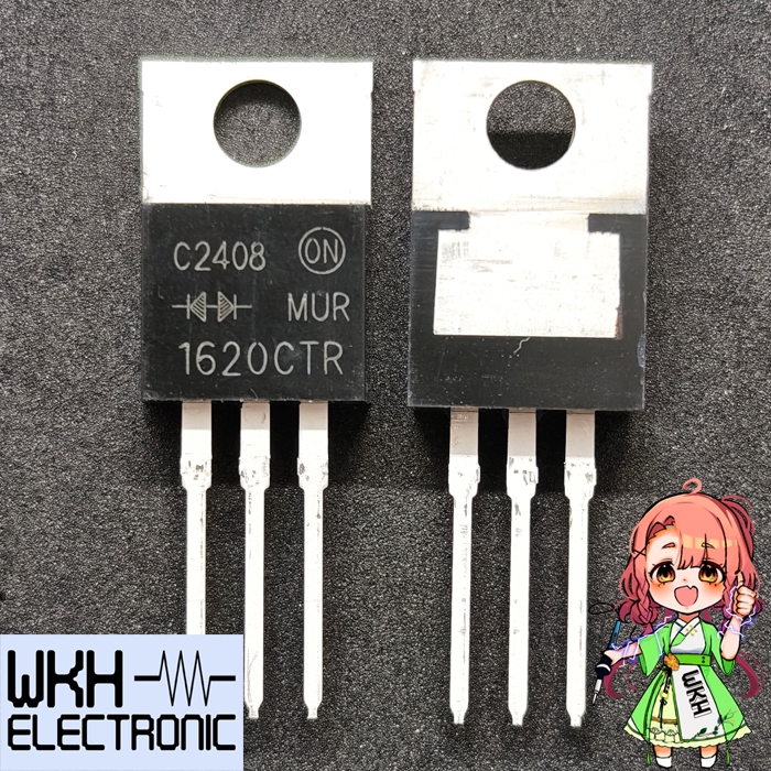 MUR1620CTRG ULTRAFAST RECTIFIER MUR 1620CTR MUR 1620 CTRG Diode Array 1 Pair Common Anode 200 V 8A T