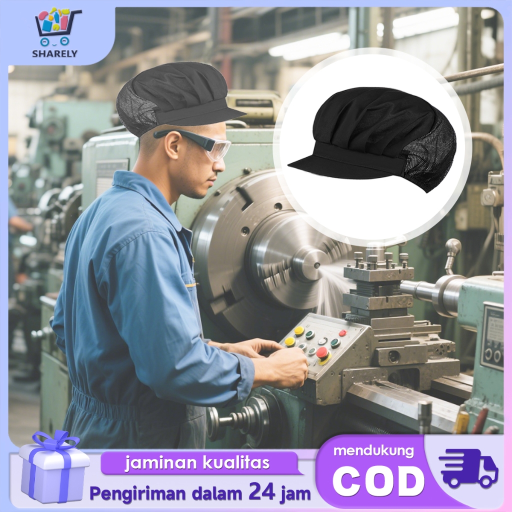 Hairnet Topi Kain Topi Karyawan Topi Koki Topi Chef Topi Perawat Topi Bernapas Tahan Debu