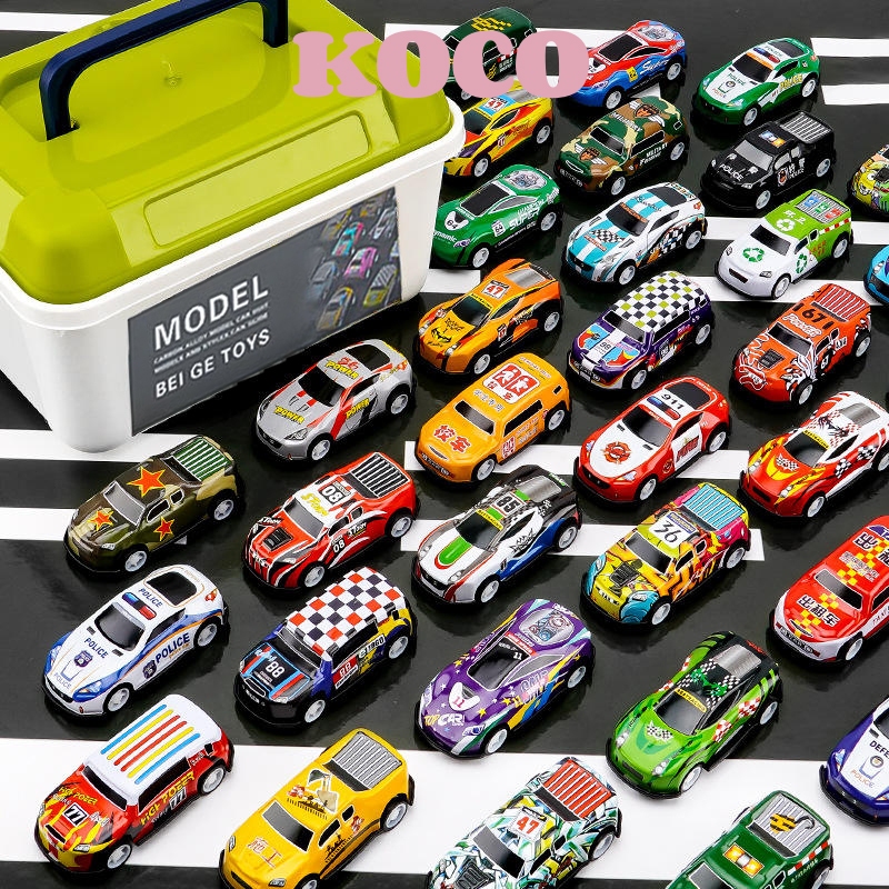 Koco 20/30/52 Pcs + Box Mobil Mini Mainan Anak Diecast Pullback Mix Colorfull Racing Cars Kids Toys
