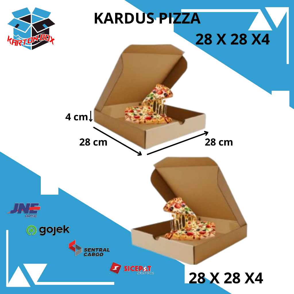 Kemasan Pizza Box 28x28x4 Kardus Pizza Polos/Box Pizza/Kardus Pizza/Kotak Kardus/Kotak Karton