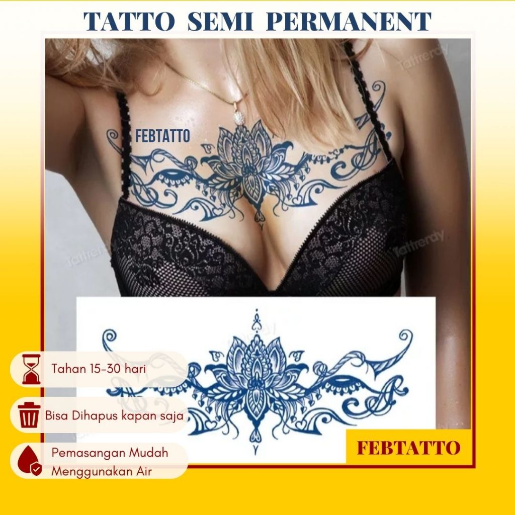 FRUIT INK Temporary Tattoo Full Chest Semi Permanent Motif Aesthetic Tattoo Temporary Tattoo Sticker
