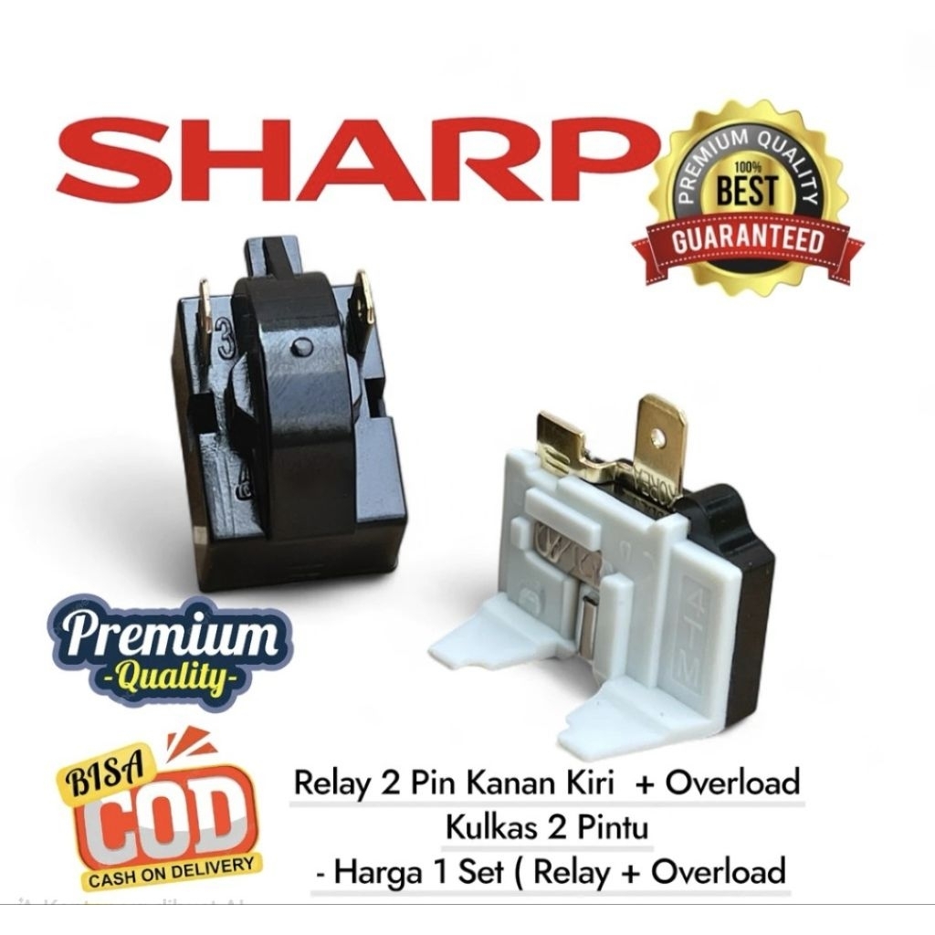 Relay Ptc Overload Kulkas Sharp 2 pintu