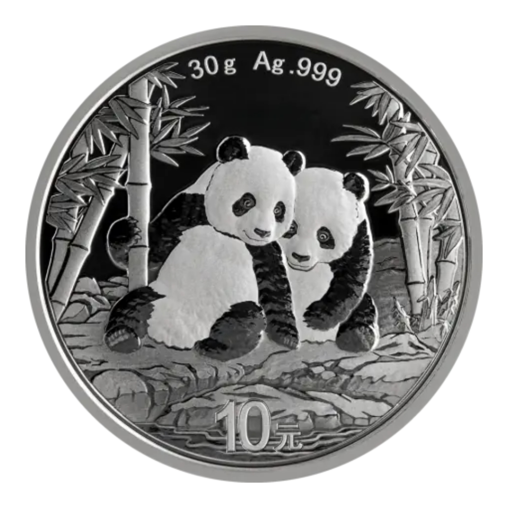 Chinese Panda Koin Perak [2021 - 2026] - Fine Silver 30 gr