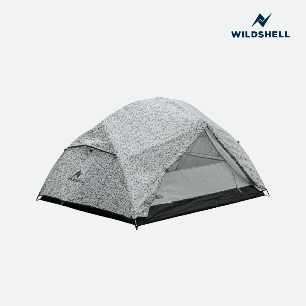 WILDSHELL - Tenda Sembalun Series Kapasitas 2P ( Pattern Putih )