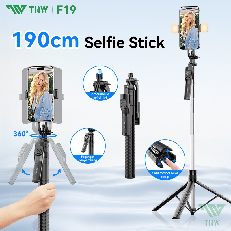 TNW L16 Tongsis Tripod F19 Bluetooth Tongsis Tripod Remote 4in1 Tongsis Handphone Pangjang 190CM unt