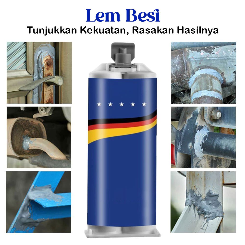 Lem Besi Super Kuat Tahan Panas Original Lem Epoxy Perekat Knalpot Bocor Reparasi Mobil Rumah