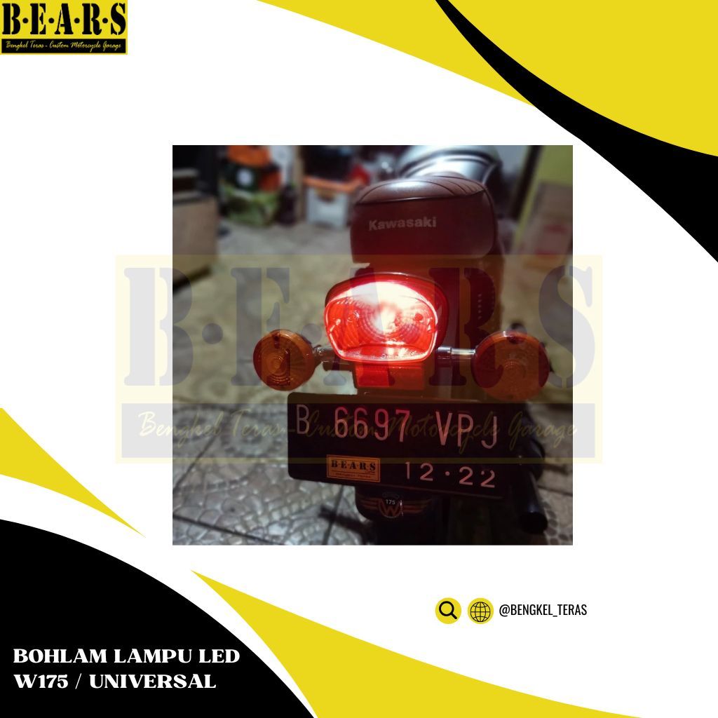 Bohlam Lampu LED Kawasaki W175 atau Universal