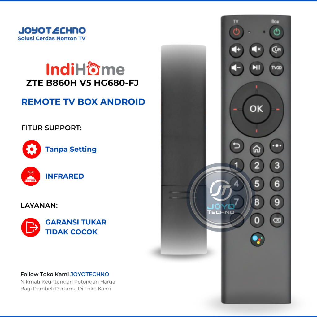 Remote STB Indihom ZTE B860H V5 ZXV10 V5 New Non Voice Remote Indihom