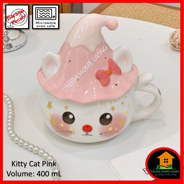 Mug Keramik Cat/Mug Keramik Kucing/Mug Kitty Cat Lucu/ Cup Keramik Lucu/ Cup Keramik Animal/ Mug Ker