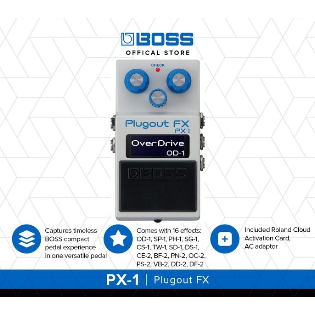 Boss PX1 Plugout FX Stompbox Pedal px1 Multimode Digital Guitar Effect pedal efek px 1 boss original