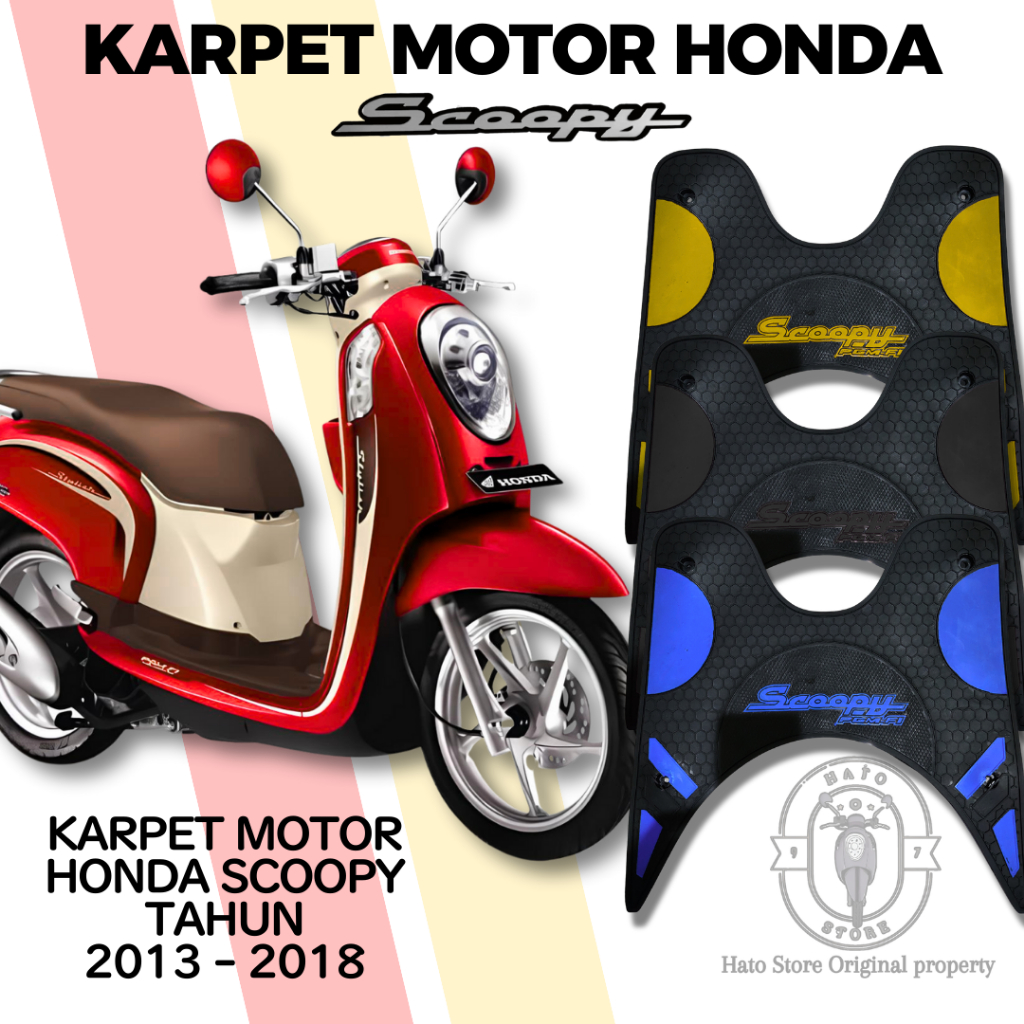 Karpet MURAH stepfloor alas kaki pijakan motor scoopy old 2013-2018 pijakan kaki HONDA SCOOPY LAMA