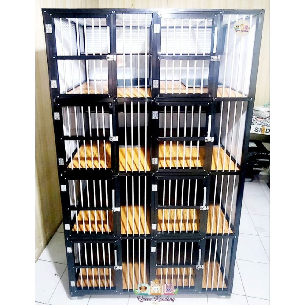 Kandang Kucing Aluminium 8 Pintu 4 Lantai