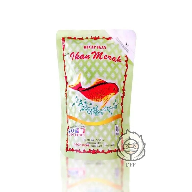 Kecap Ikan Merah DJOE HOA Refill 500ml - Rasa Asin Khas, Penyedap Masakan, Aroma Ikan