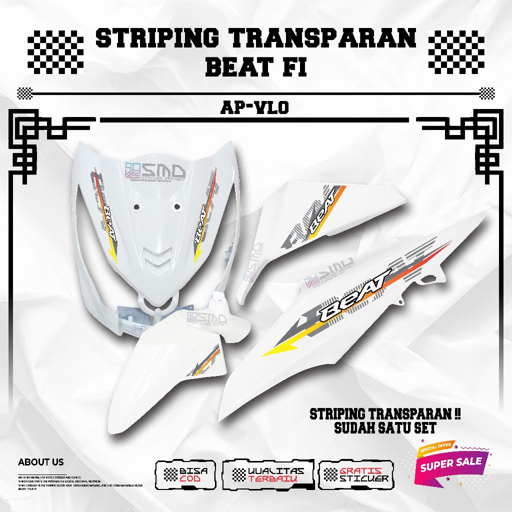 STRIPING TRANSPARAN BEAT FI LIS BEAT KEREN SIMPLE