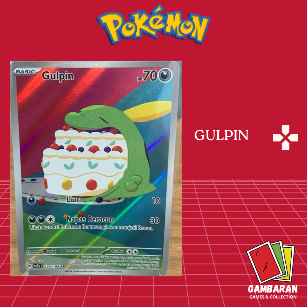 Gulpin AR 183/166 Sv7s Kartu Pokemon Indonesia TCG