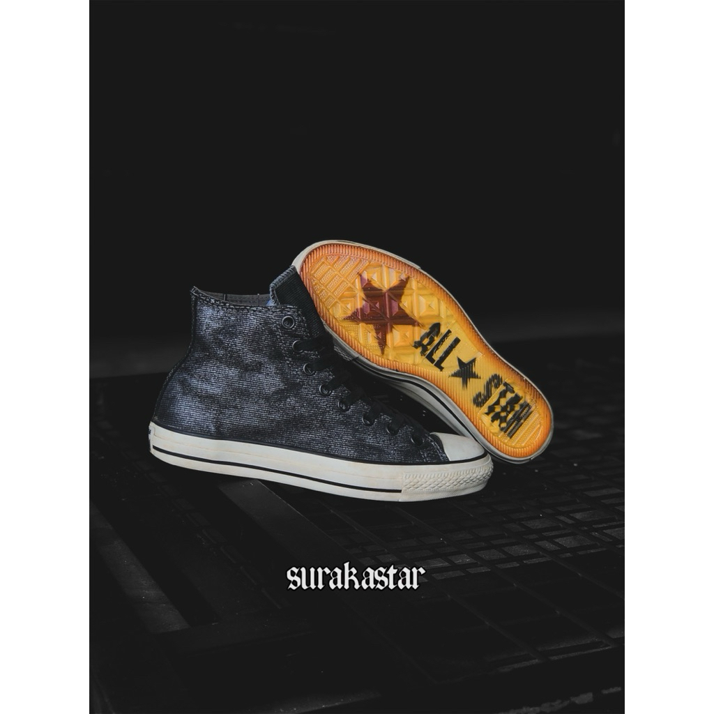 CONVERSE CTAS JOHN VARVATOS LEATHER BLACK SILVER