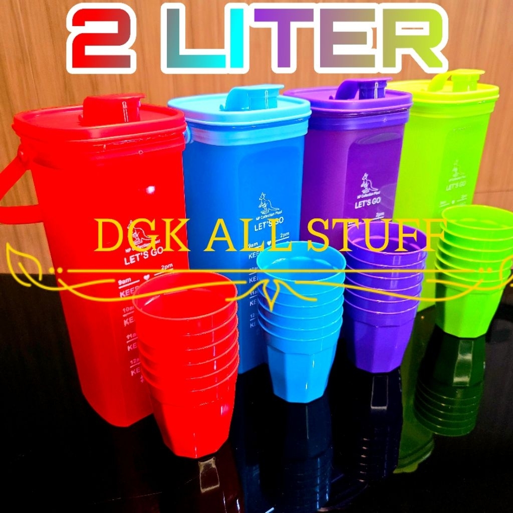 Botol Tempat Minum Air Coolpot Cool Pot Thumbler Tumbler Olahraga Kulkas Besar Jumbo 2L 2 L 2 Liter 