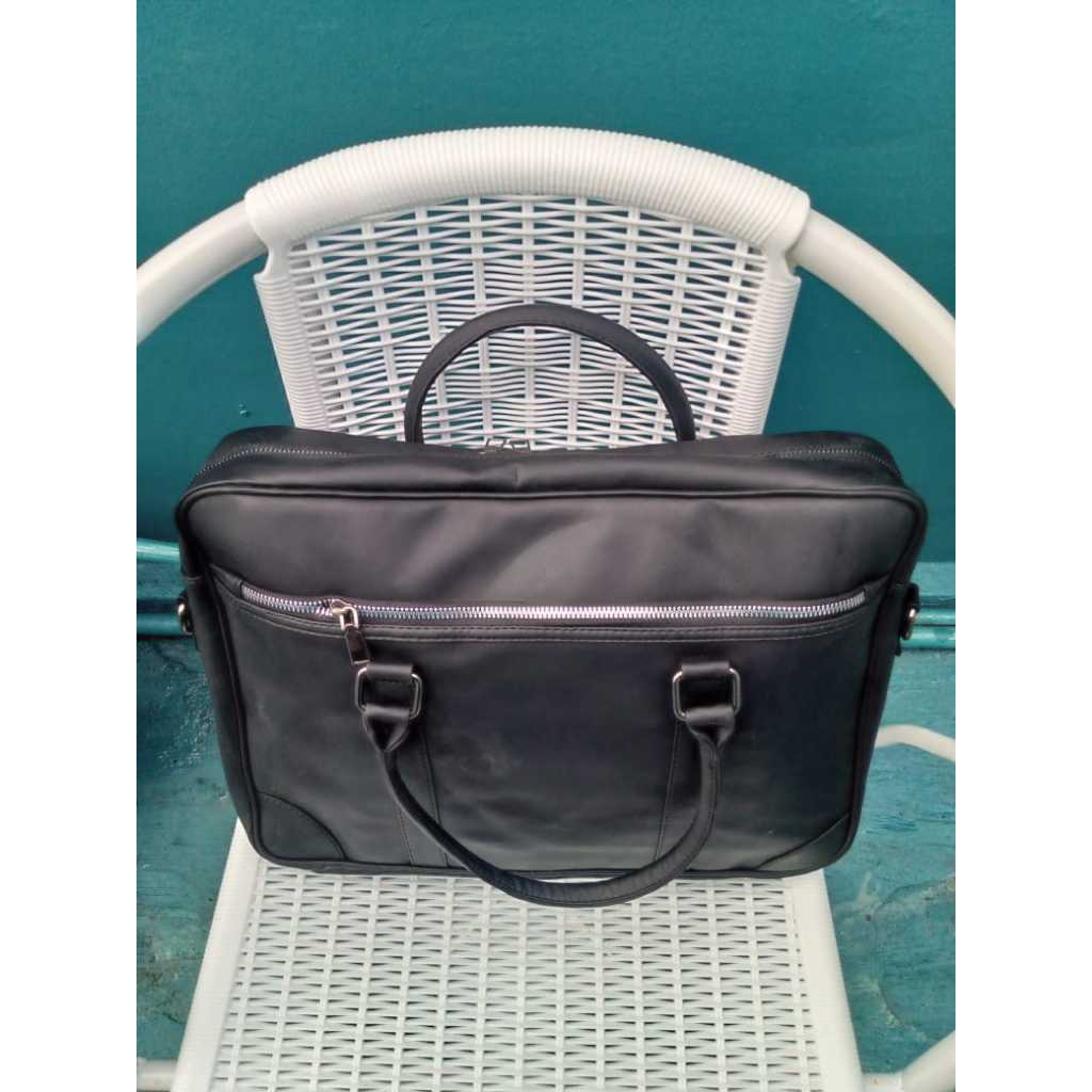 Tas Laptop Tas Selempang 15 Inchi Bahan Kulit Sintetis Simple & Elegan