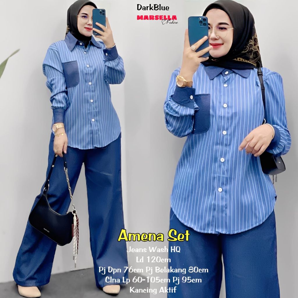 Setelan Terbaru Amena Setelan ORIGINAL MARSELLA